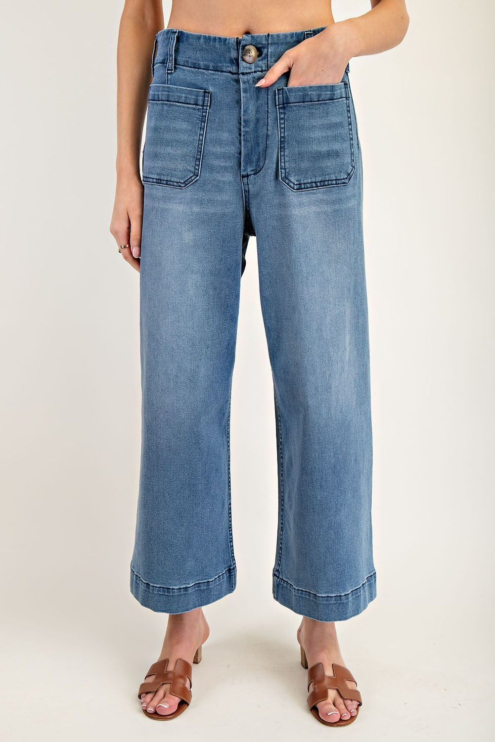Straight Leg Denim Pants in Dark Denim-How Cute is That? Boutique