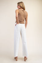 Straight Leg Front Pocket Pants in Off White-How Cute is That? Boutique