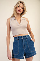 Denim Square Pocket Shorts-How Cute is That? Boutique