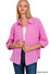 Zenana DOUBLE GAUZE BUTTON DOWN ROLL-UP LONG SLEEVE SHIRT-How Cute is That? Boutique