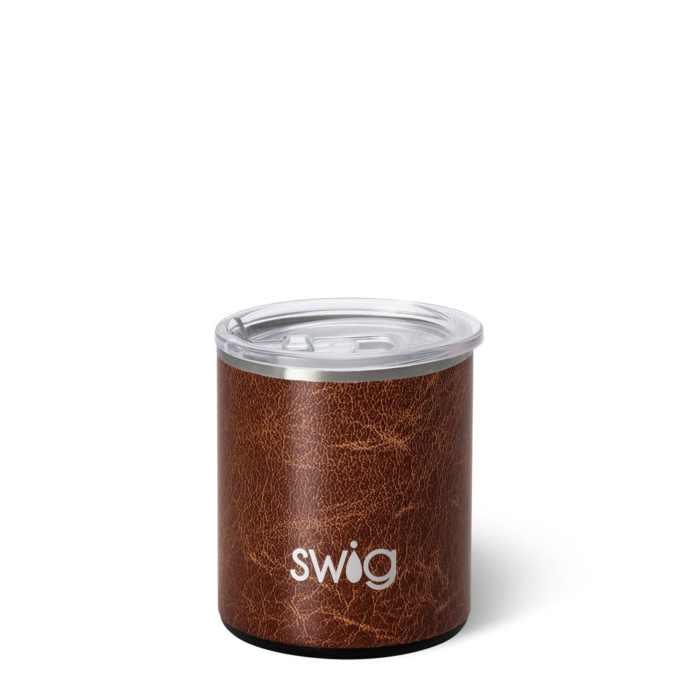 Leather Lowball Tumbler (12oz)-How Cute is That? Boutique
