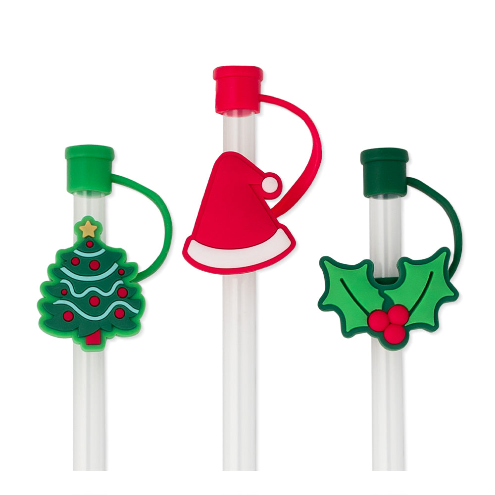 Christmas Tree Straw Topper Set by SWIG