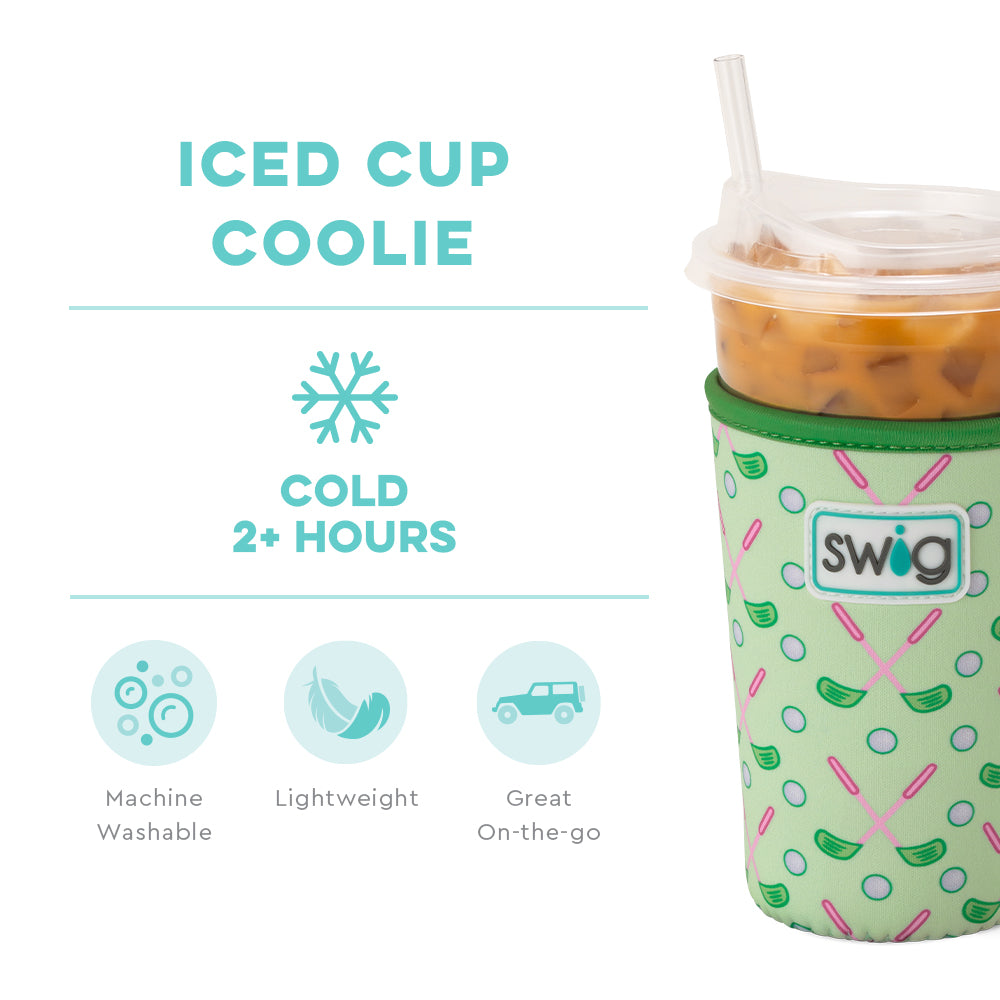 Tee Time Iced Cup Coolie 22oz-How Cute is That? Boutique