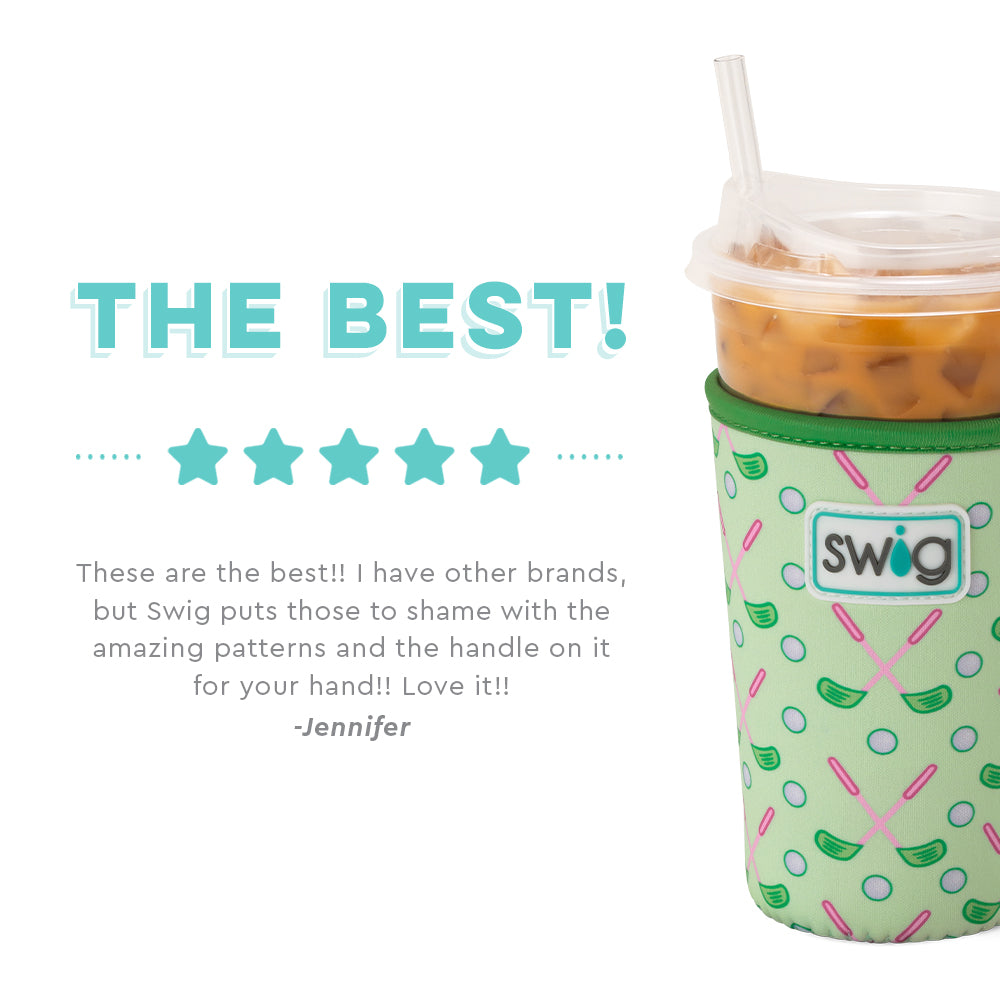Tee Time Iced Cup Coolie 22oz-How Cute is That? Boutique