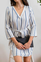 3/4 SLEEVE SHIRT DRESS-How Cute is That? Boutique