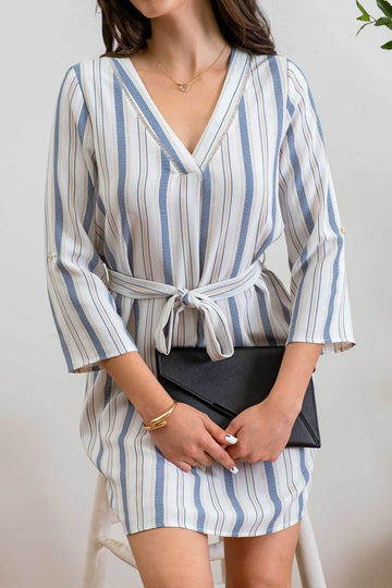 3/4 SLEEVE SHIRT DRESS-How Cute is That? Boutique