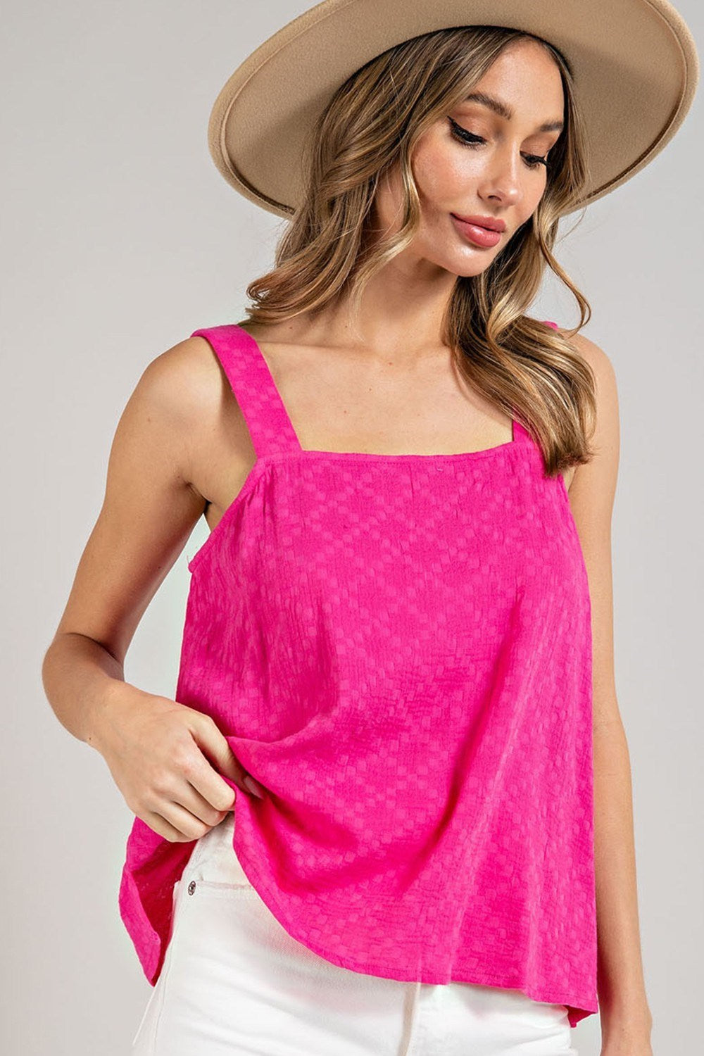 CASUAL SQUARE NECK SLEEVELESS TOP-How Cute is That? Boutique