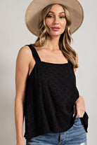 CASUAL SQUARE NECK SLEEVELESS TOP-How Cute is That? Boutique