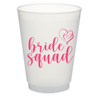 Bride Squad White Frost Cups- Set of 10-How Cute is That? Boutique