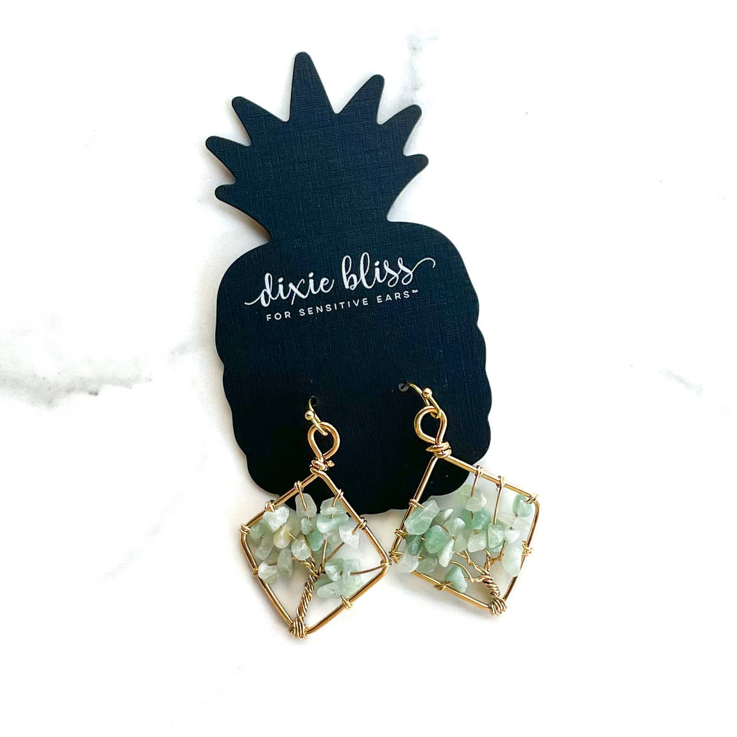 Deep Roots in Aventurine Earrings