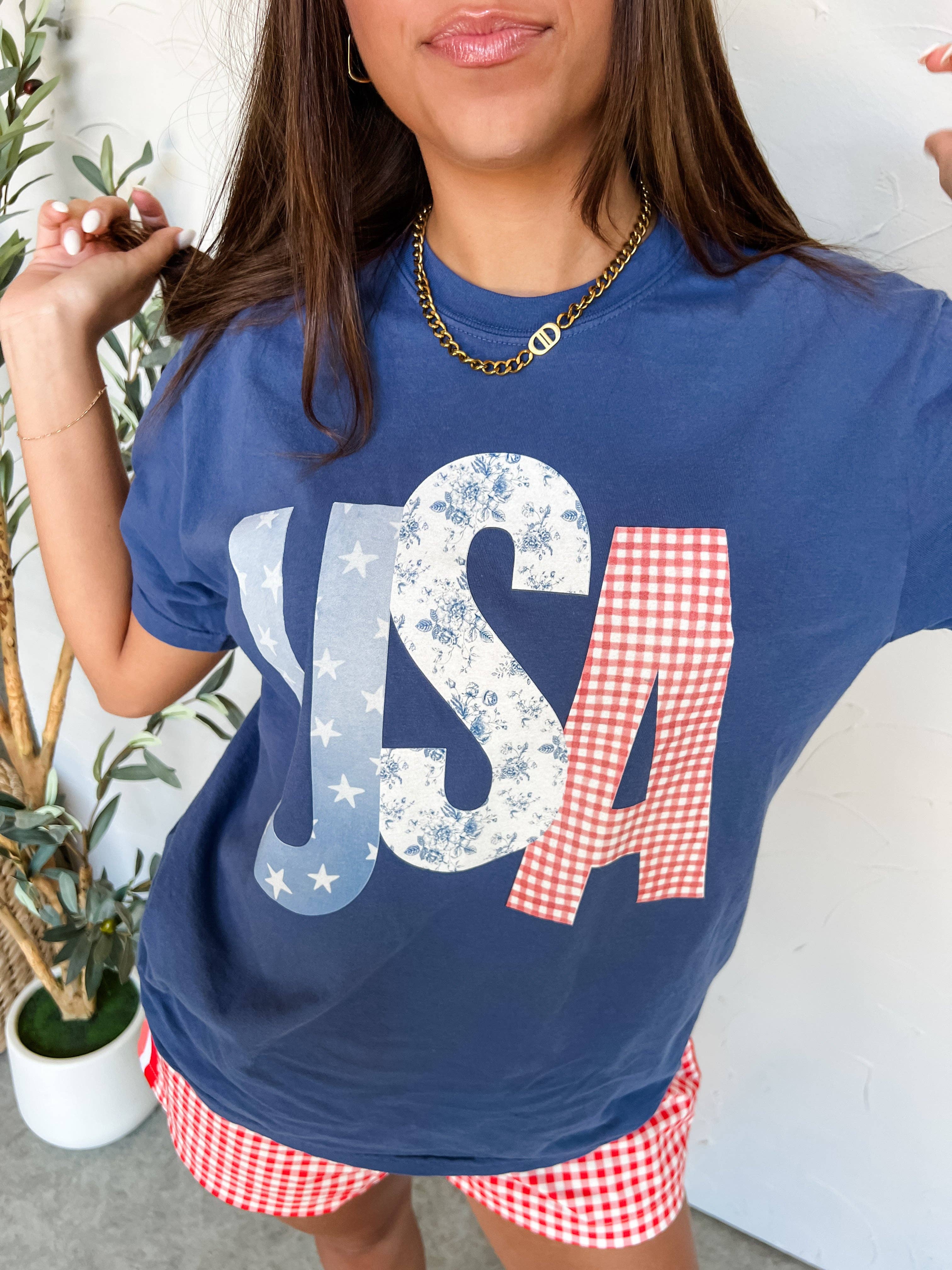 USA Picnic Comfort Colors Tshirt-How Cute is That? Boutique
