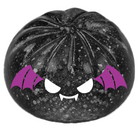 Black bat squishy with purple bat wings and white face