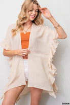 Cream Ruffle Kimono-How Cute is That? Boutique