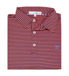 Albatross Polo - Medieval/Coral Stripe-How Cute is That? Boutique