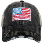 Trucker Embroidered Hat- AMERICA-How Cute is That? Boutique
