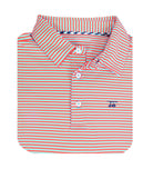 Albatross Polo - Coral/Aruba Stripe-How Cute is That? Boutique