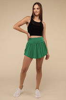Wide Band Tennis Skirt with Zippered Back Pocket-How Cute is That? Boutique
