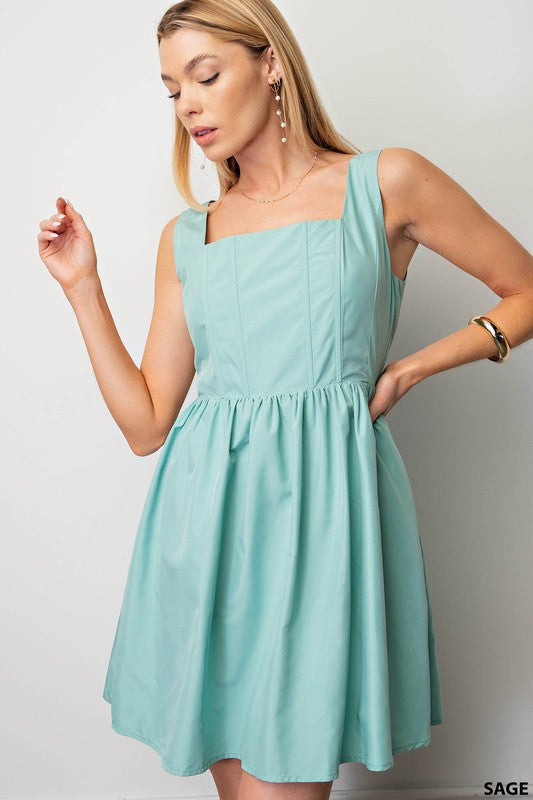 BONNING LINED SIDE POCKET SLEEVELESS DRESS-How Cute is That? Boutique