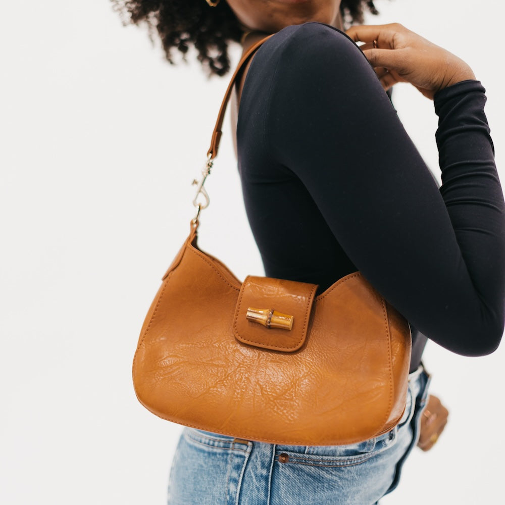 Bamboo Shoulder Bag-How Cute is That? Boutique