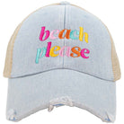 Trucker Embroidered Hat- Vacation-How Cute is That? Boutique