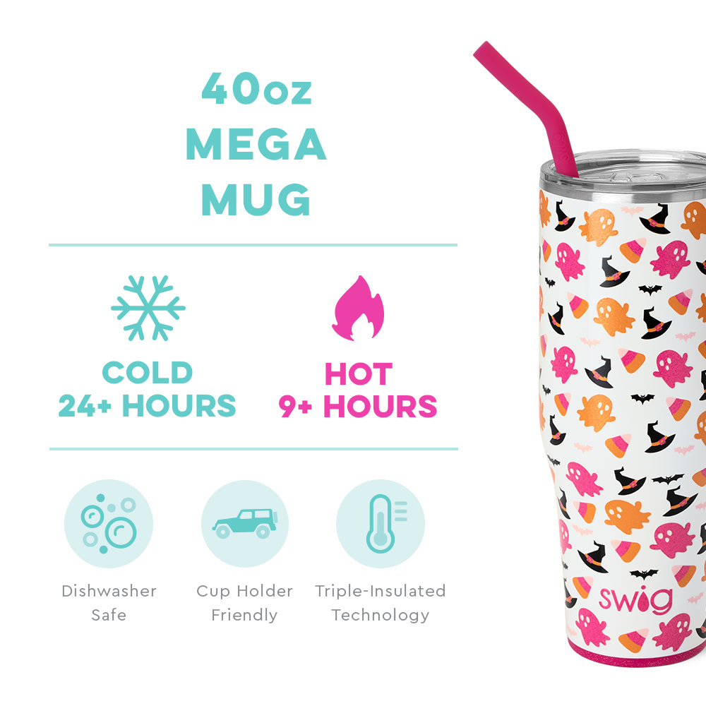 Hey Boo Mega Mug Halloween Tumbler (40oz)-How Cute is That? Boutique
