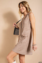 SUEDE MINI DRESS-How Cute is That? Boutique