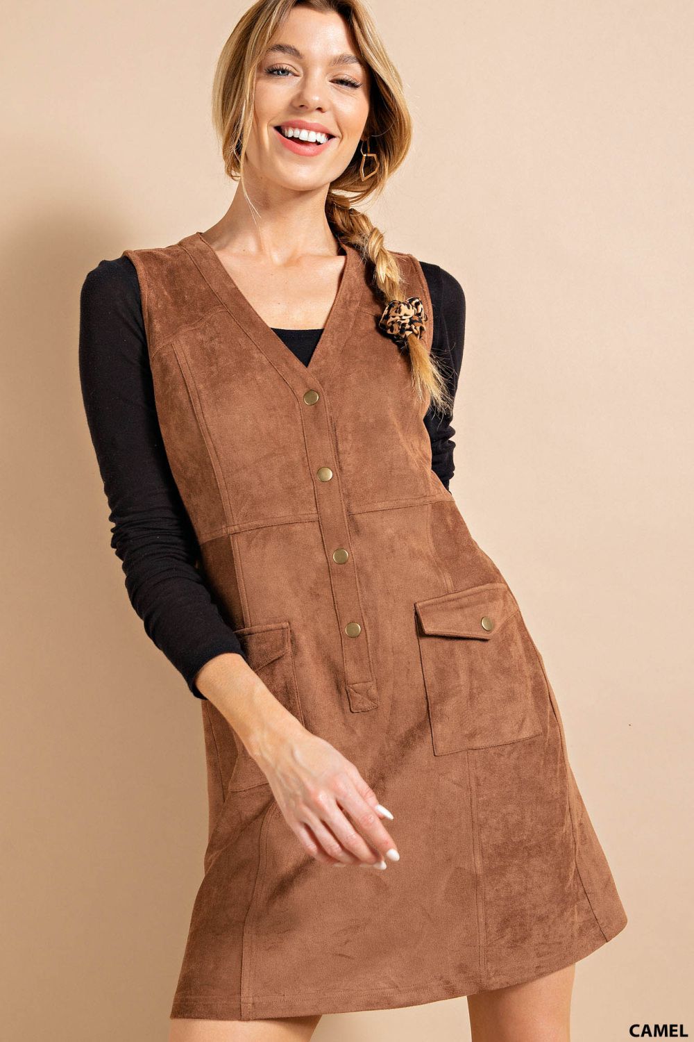 SUEDE MINI DRESS-How Cute is That? Boutique