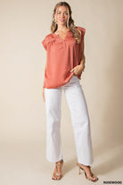 SATIN WOOVEN TOP-How Cute is That? Boutique