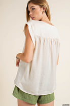 SATIN WOOVEN TOP-How Cute is That? Boutique