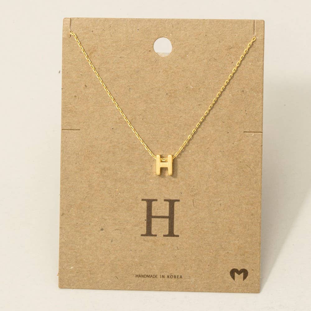 Initial Pendant Necklace-How Cute is That? Boutique