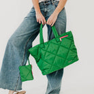 Presley Puffer Quilted Tote Bag With Pouch-How Cute is That? Boutique