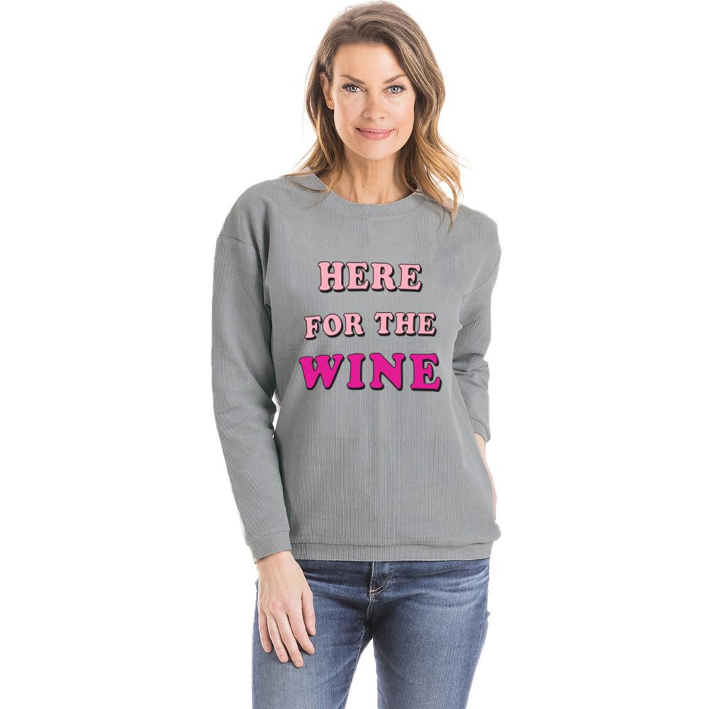 Here for the Wine Corded Sweatshirt