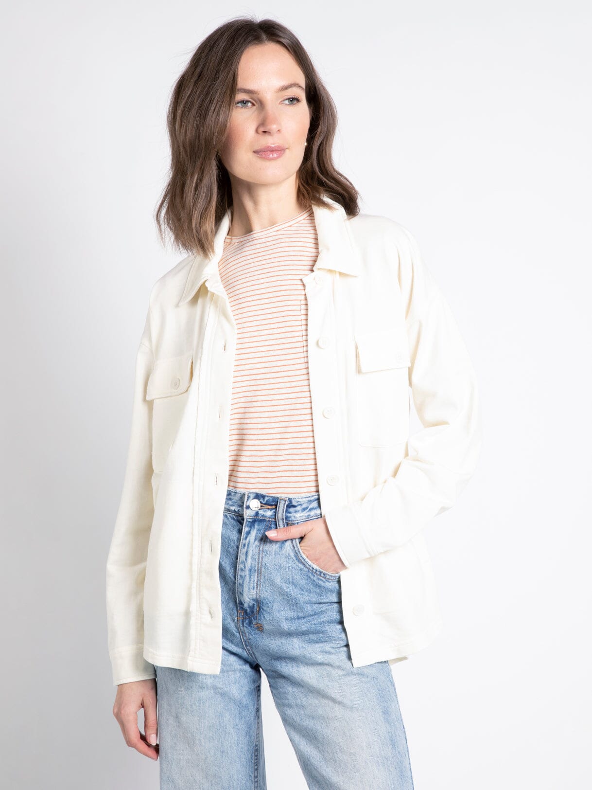CYRUS JACKET GRAY in Vintage White