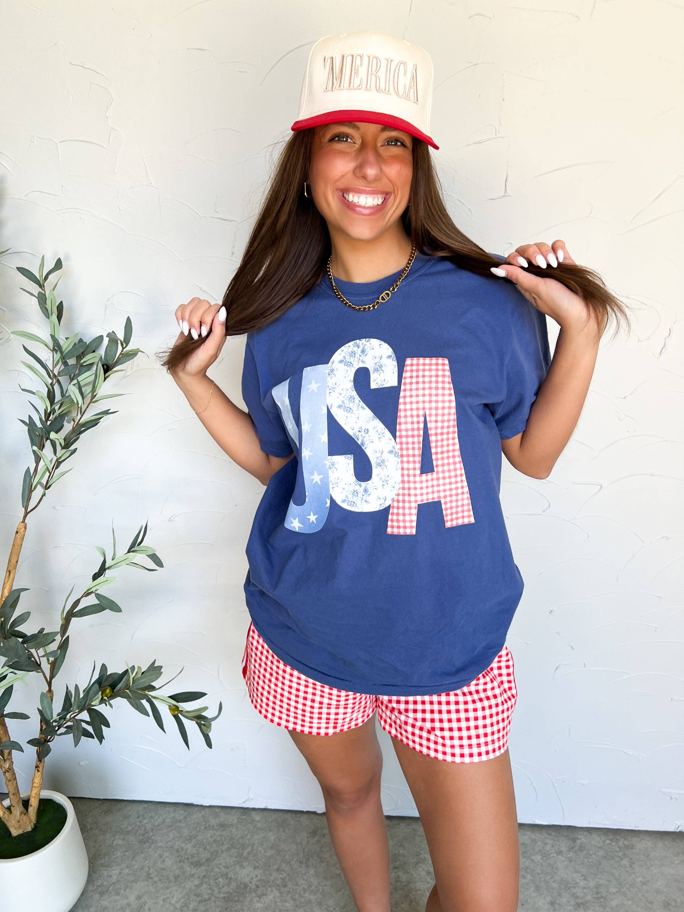 USA Picnic Comfort Colors Tshirt-How Cute is That? Boutique