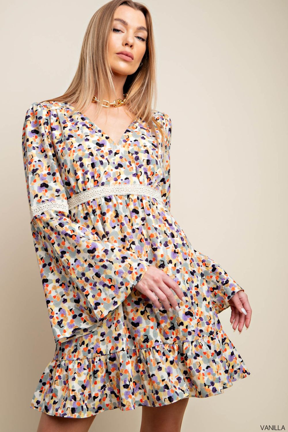 BELL-SLEEVE MINI DRESS-How Cute is That? Boutique