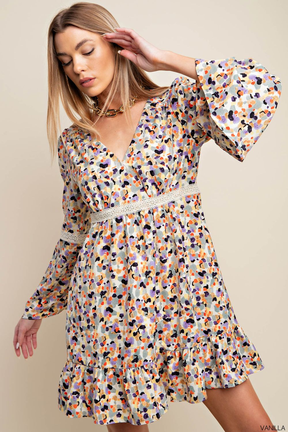BELL-SLEEVE MINI DRESS-How Cute is That? Boutique