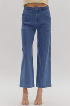 Wide Leg Denim Bottoms-How Cute is That? Boutique