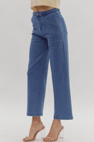 Wide Leg Denim Bottoms-How Cute is That? Boutique