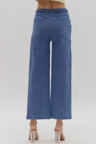 Wide Leg Denim Bottoms-How Cute is That? Boutique