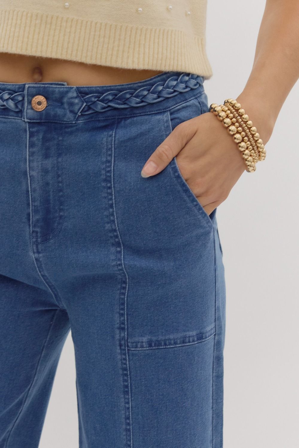 Wide Leg Denim Bottoms-How Cute is That? Boutique