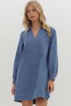 Long Sleeve Denim Dress-How Cute is That? Boutique