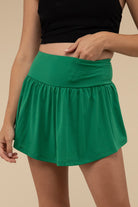 Wide Band Tennis Skirt with Zippered Back Pocket-How Cute is That? Boutique