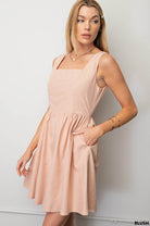 BONNING LINED SIDE POCKET SLEEVELESS DRESS-How Cute is That? Boutique
