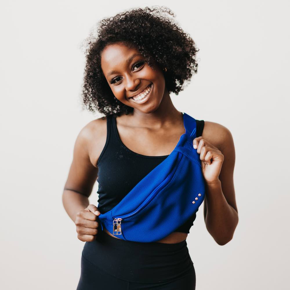 FAST AND FREE ATHLETIC BUM BAG in BLUE-How Cute is That? Boutique