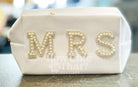 Mrs. Makeup Bag in White-How Cute is That? Boutique
