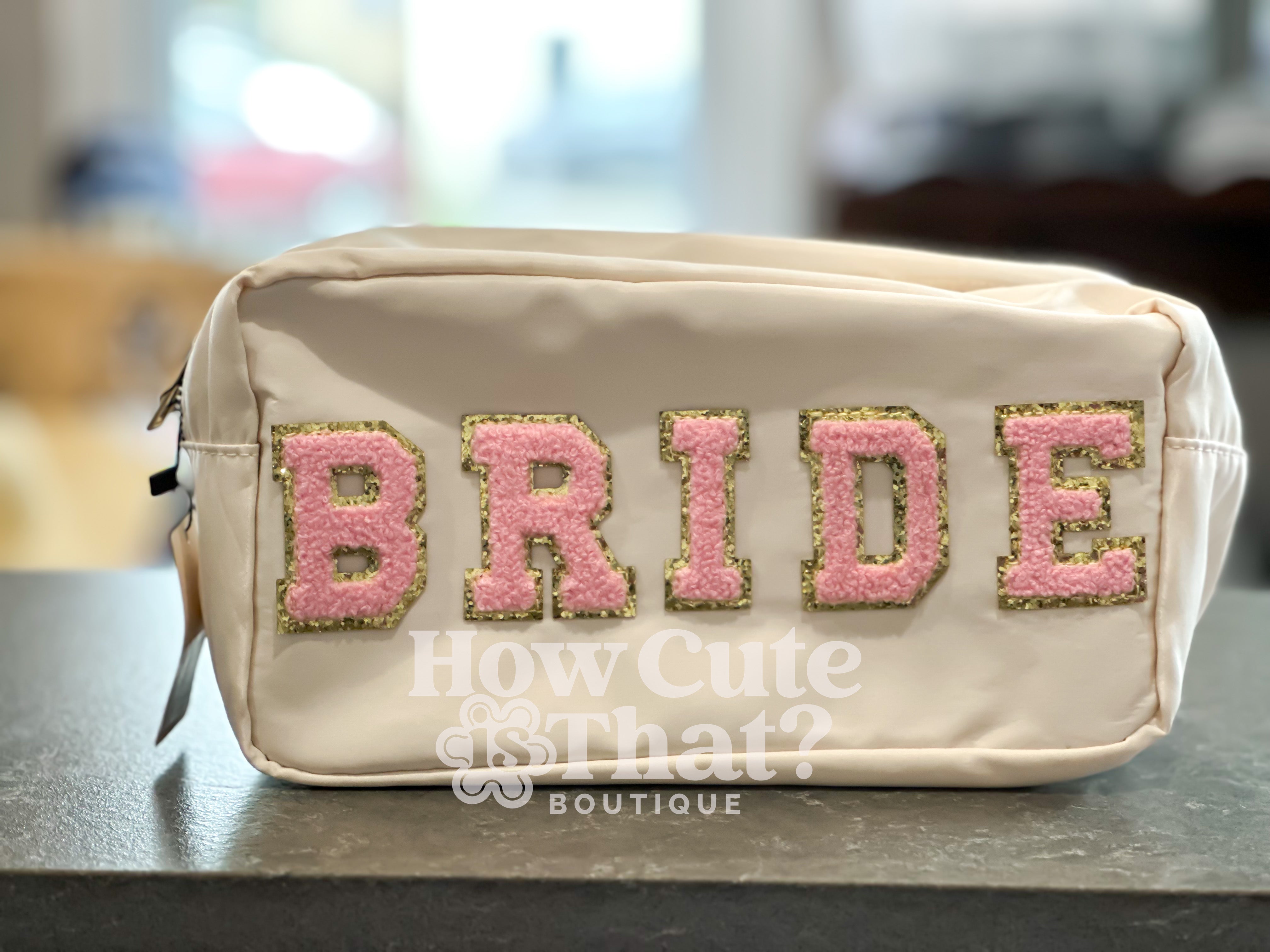 Bride Makeup Bag XLarge-How Cute is That? Boutique