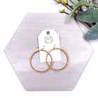 Lizzie Ivory Beaded Round Circle Drop Gold Earrings-How Cute is That? Boutique