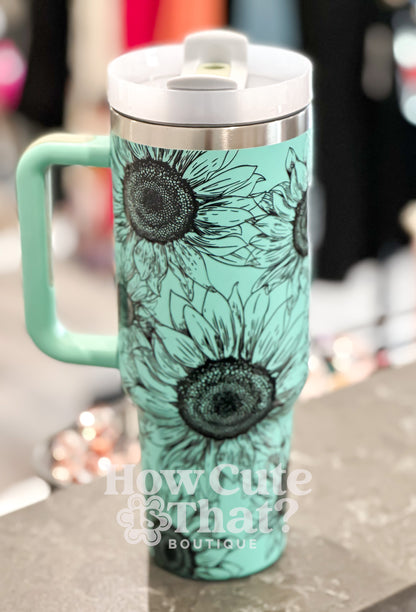 40 OZ SUNFLOWER TUMBLER