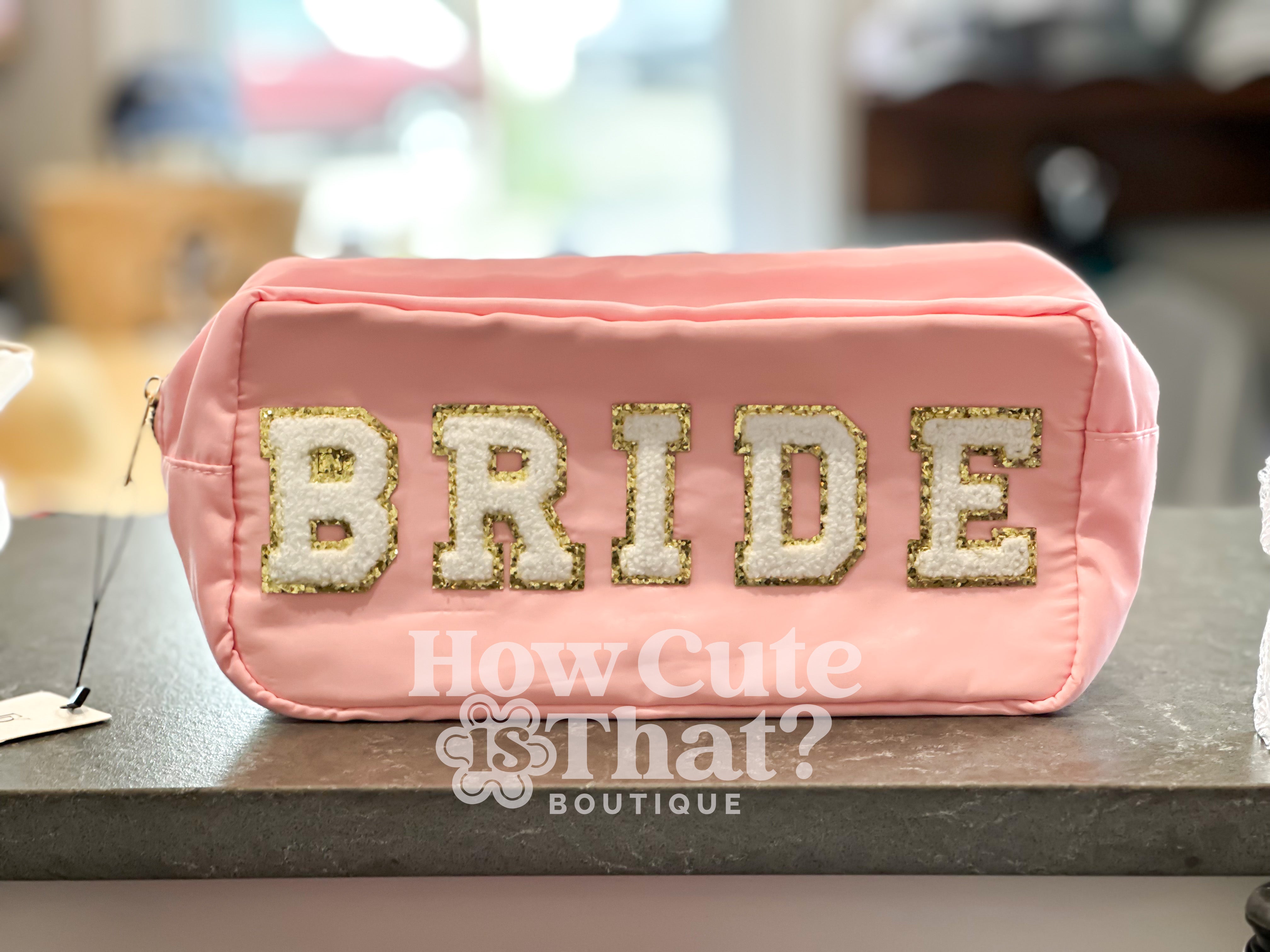 Bride Makeup Bag XLarge-How Cute is That? Boutique