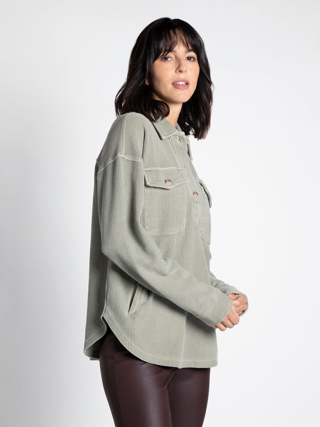 INGRIS TOP by Thread and Supply in OLIVE